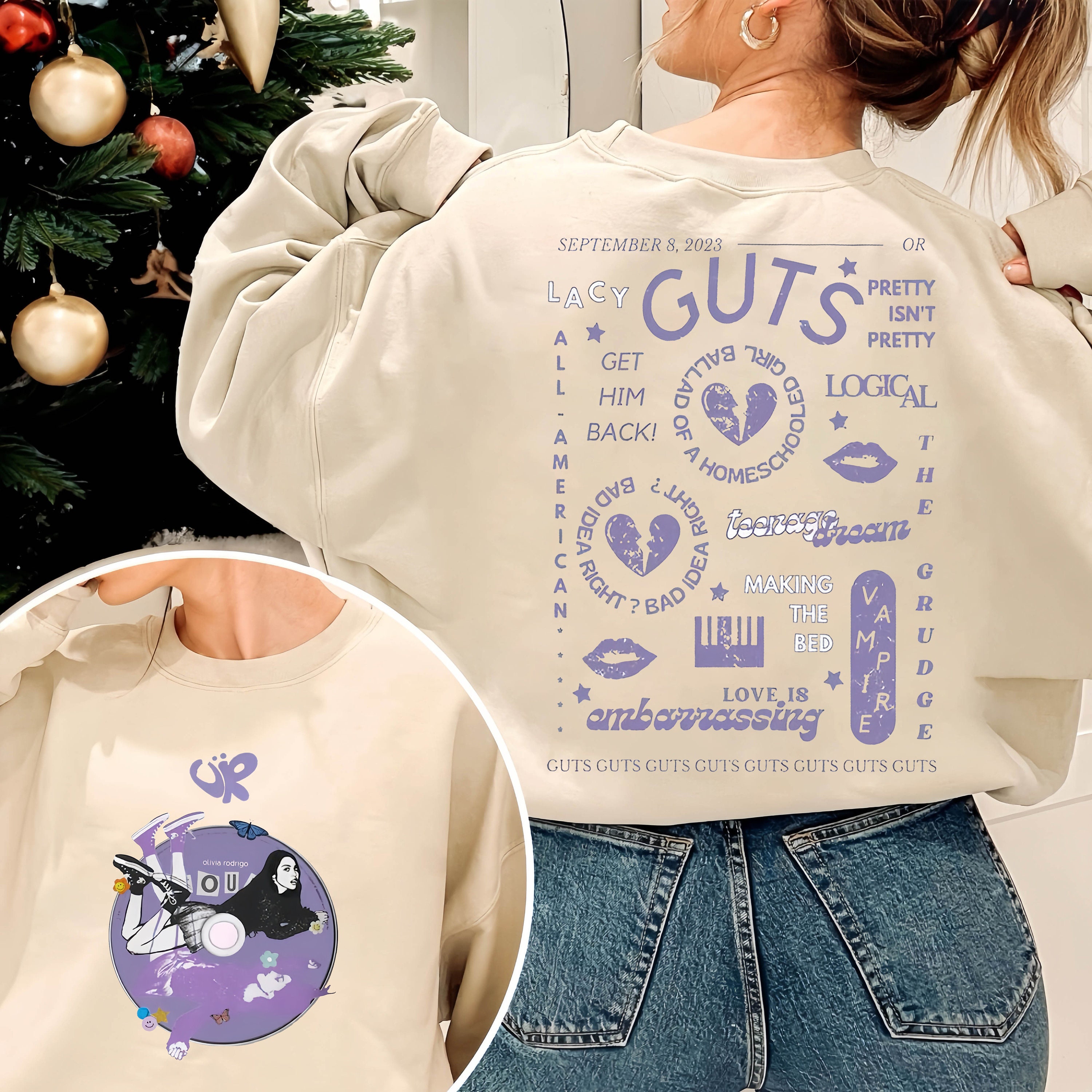 Olivia Rodrigo Guts Tour 2024 Shirt, Olivia Rodrigo Double Sided Shirt