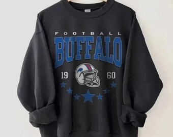 Vintage football shirt, Buffalo Bill sweatshirt, Buffalo New York sweatshirt, Buffalo Fan Gift crewneck, and Buffalo Football crewneck