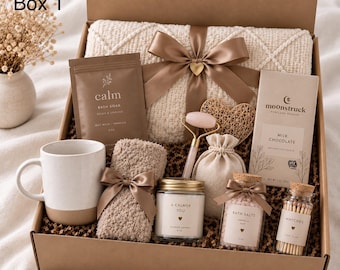 Hug In A Box, Self Care Gift Box, Encouragement Gift, Hygge Gift Box, Thinking Of You Box, Cozy Care Package, Spa Gift Box