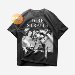 Camiseta vintage para fãs do Dire Straits | Presente retrô unissex para grupos de fãs