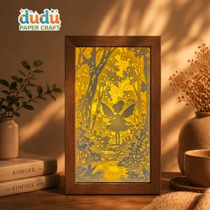 Fairy Forest Shadow Lightbox | Layered Paper Cut Art (Digital Download)
