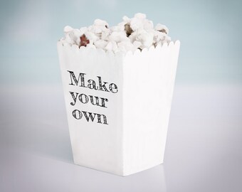 Popcorn Bag Template Etsy