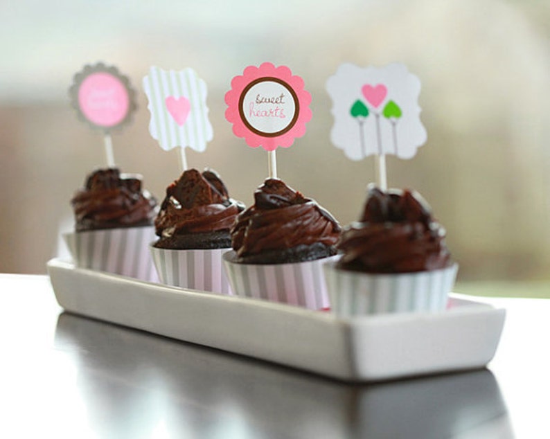 Download Mini Cupcake Topper Printable Template DIY Blank Make Your ...