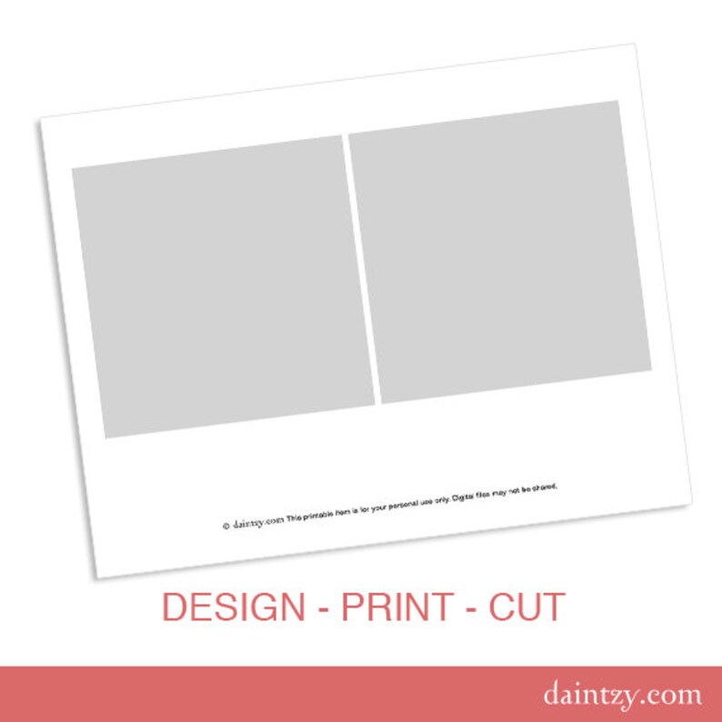 Party Printable Template DIY 5x5 Square Banner Flag Design - Etsy