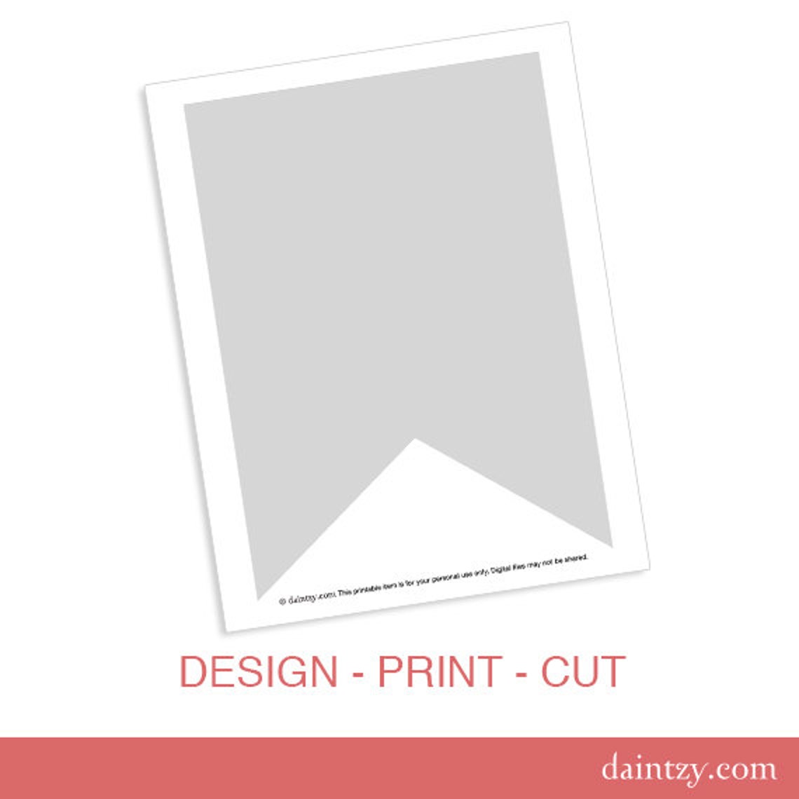 Party Printable Template Large DIY Banner Flag Design | Etsy