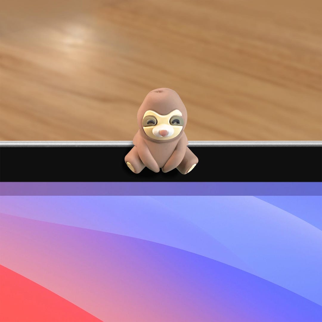 Sloth Webcam Cover: Silicone Camera Privacy Protector for Laptops or ...