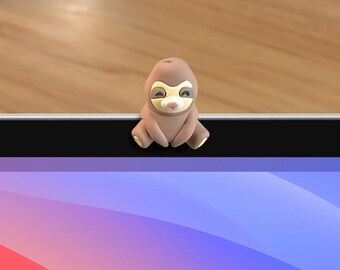 Sloth Webcam Cover: Silicone Camera Privacy Protector for Laptops or Tablets