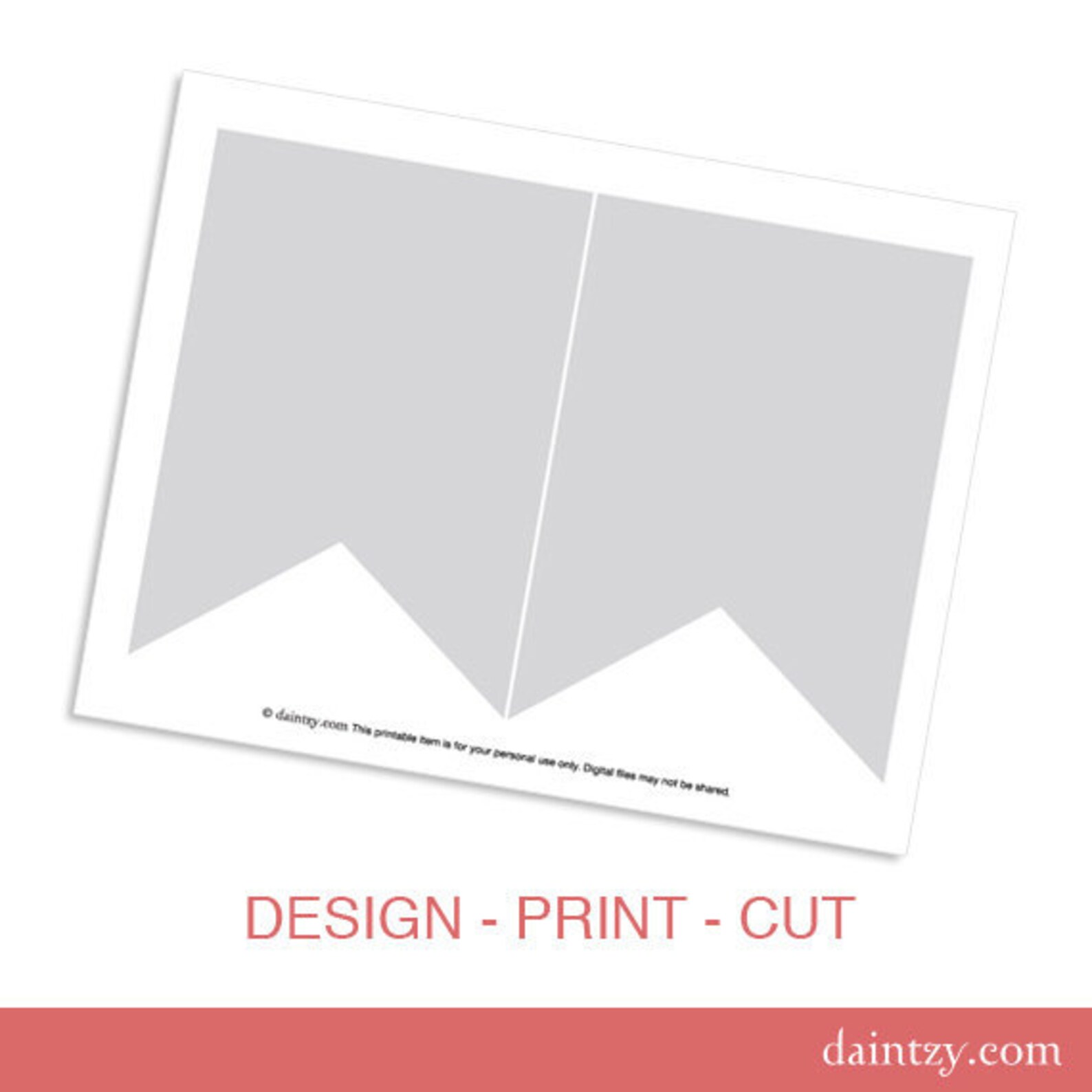 Party Printable Template DIY Banner Flag Design Template for - Etsy