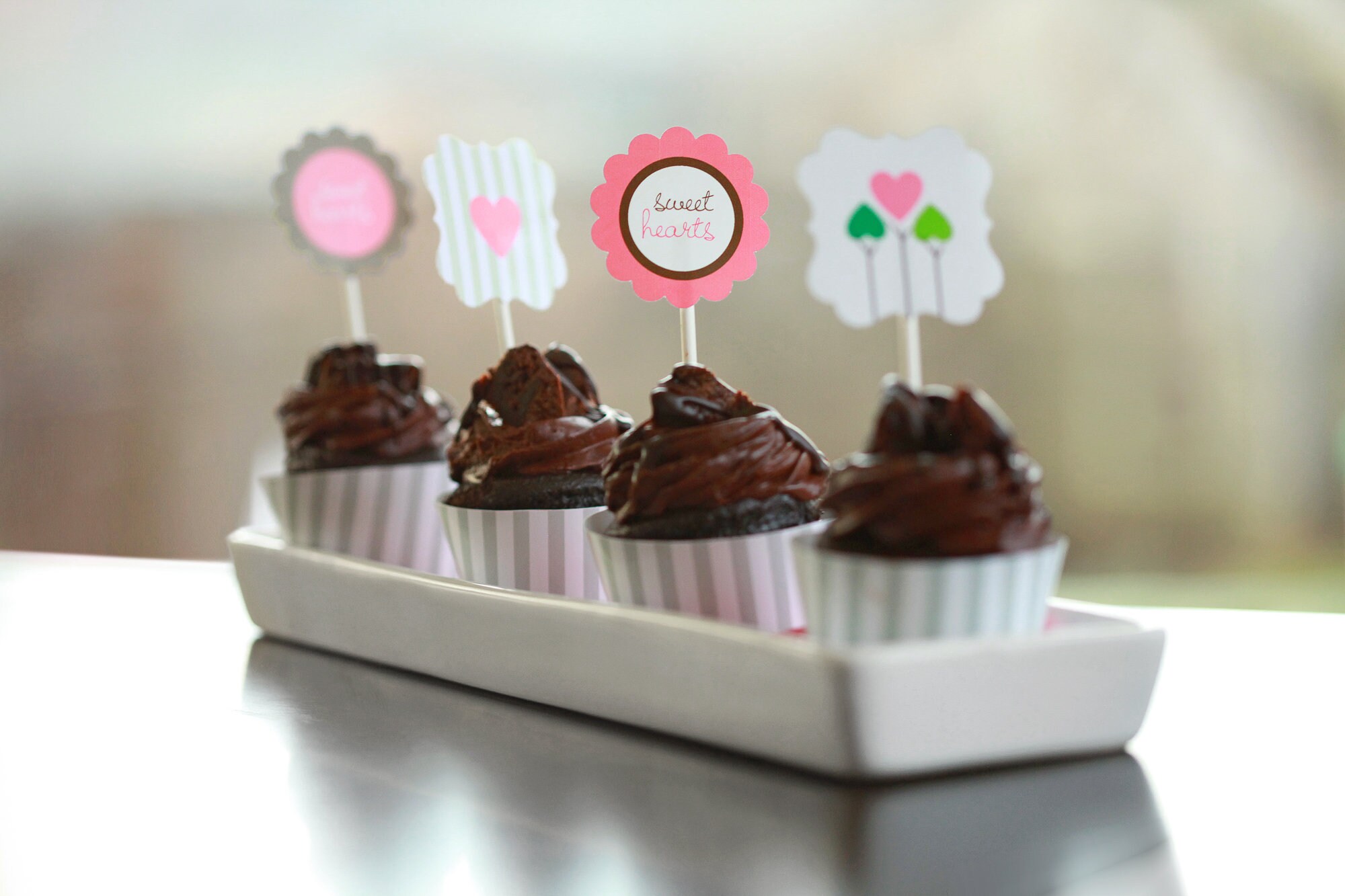 Cupcake Topper Printable Template DIY Make Your Own Party Etsy