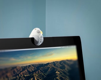 iMac Webcam Anti Spy Cover - Cover Me Camera Owl - Gift for a Techie, Work from Home. Camera Cover 3D
