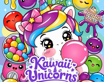 Kawaii Unicorns Coloring Book | Digital Download