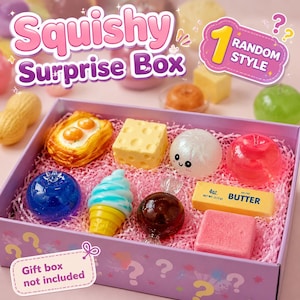 Überraschungsbox mit zufälligem, knautschigem Spielzeug – langsam zurückfedernd – Stressabbau – Fidget-Geschenk