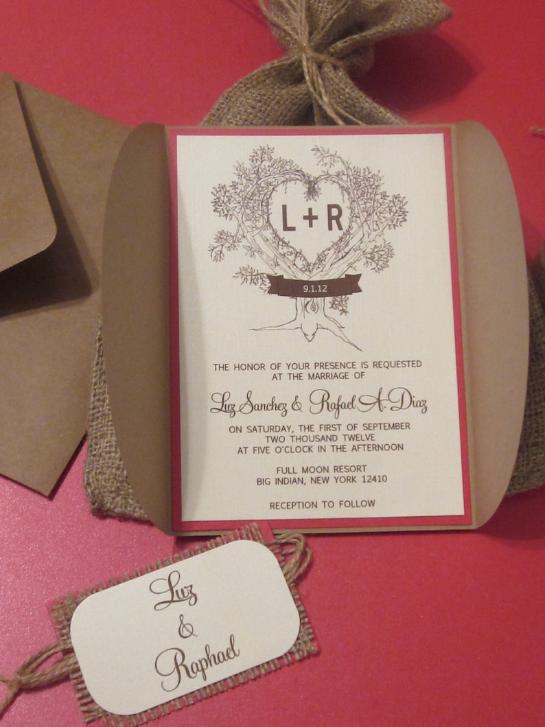 Rustic Wedding Invitation Rustic Chic Wedding Invitation