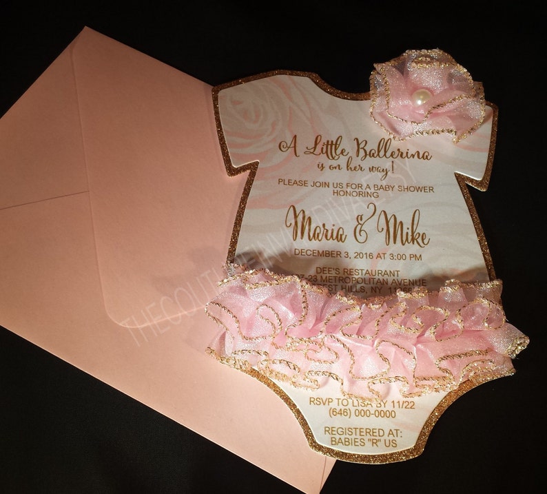 Tutu Baby Shower Invitation Tutu 1st Birthday Invitation Etsy