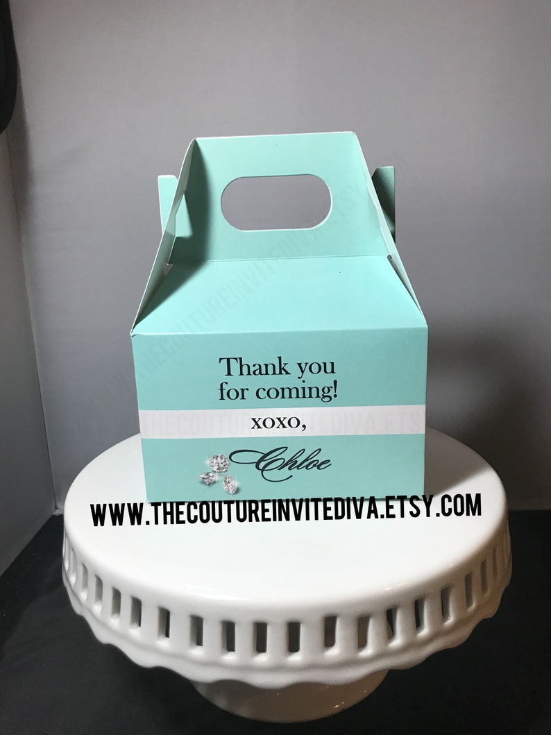 Favor Box Robin Egg Blue Party Favor Box Sweet Sixteen Etsy