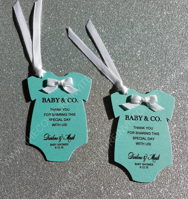 baby shower onesie favor tags