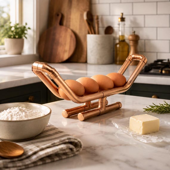 Copper Pipe Egg Holder