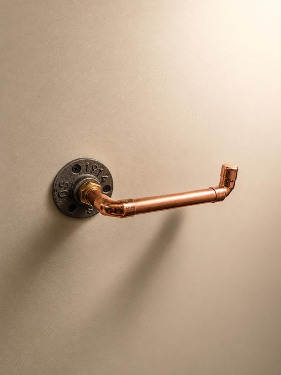Copper Pipe Toilet Roll Holder