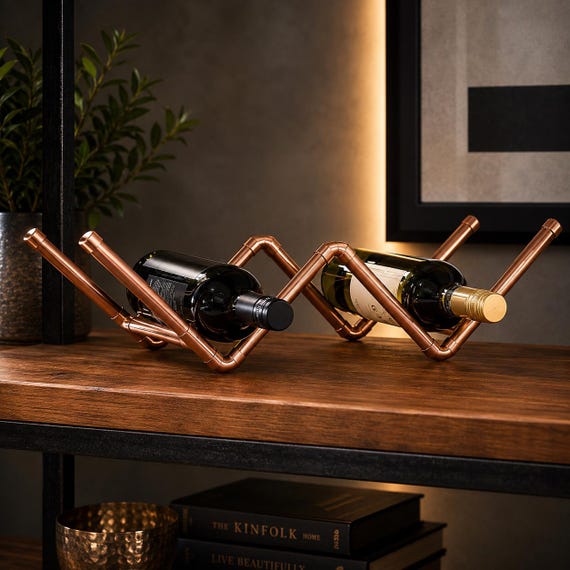 Copper Pipe Wine Rack
