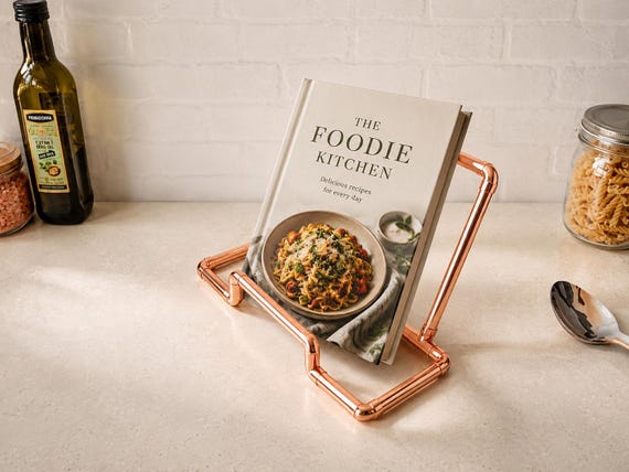 Copper Pipe Cookbook & Tablet Stand
