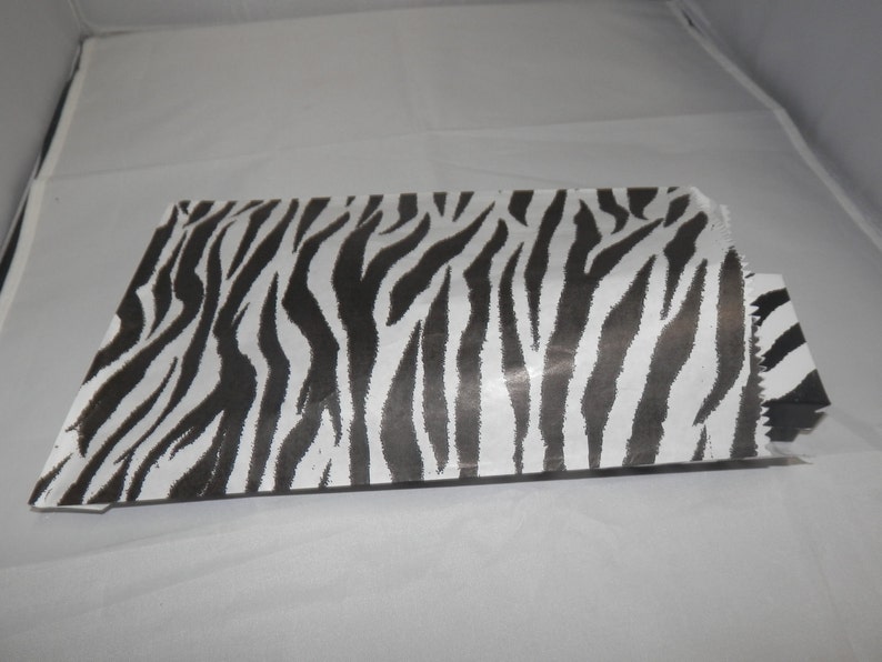 50 Pack of Zebra Print Retail Merchandise Bags Paper Bags Etsy