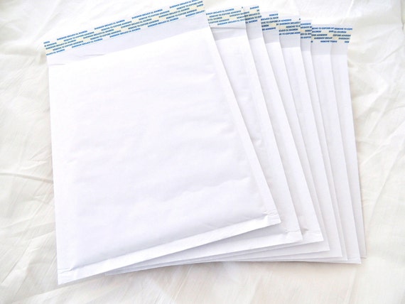 100 Pearl White 4x8 Kraft Bubble Mailers Wholesale Padded Shipping Envelopes