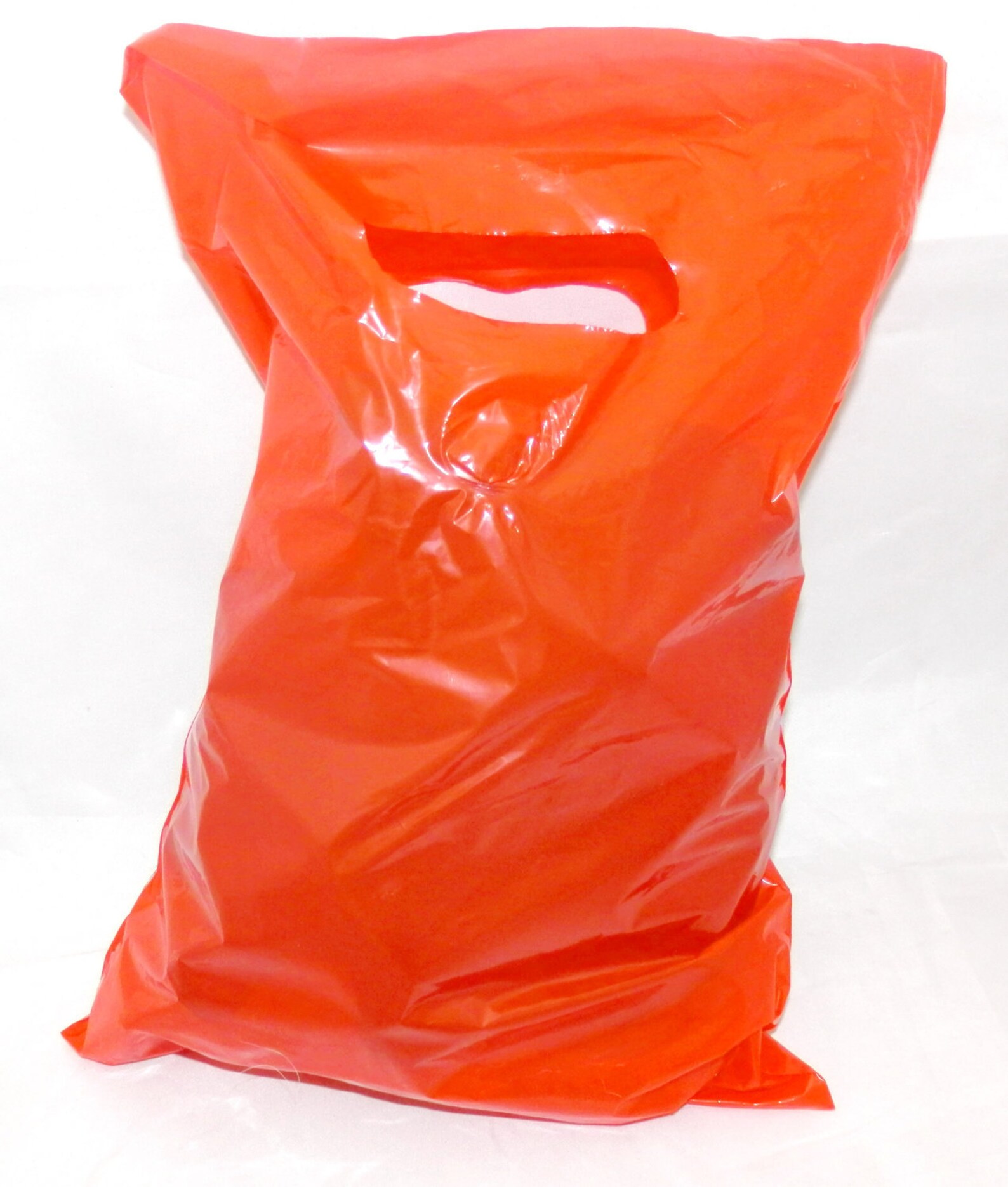 100 Beautiful Red Plastic Merchandise Bags Size 9x12 Handle Etsy