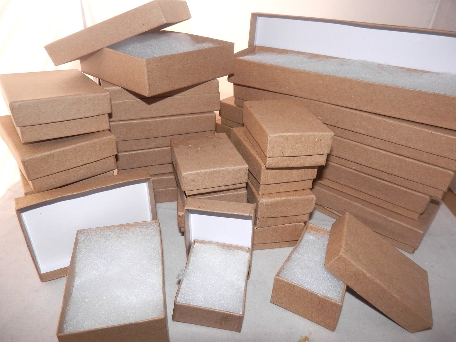 Gift Boxes 100 Assorted Size Kraft Cotton filled Etsy