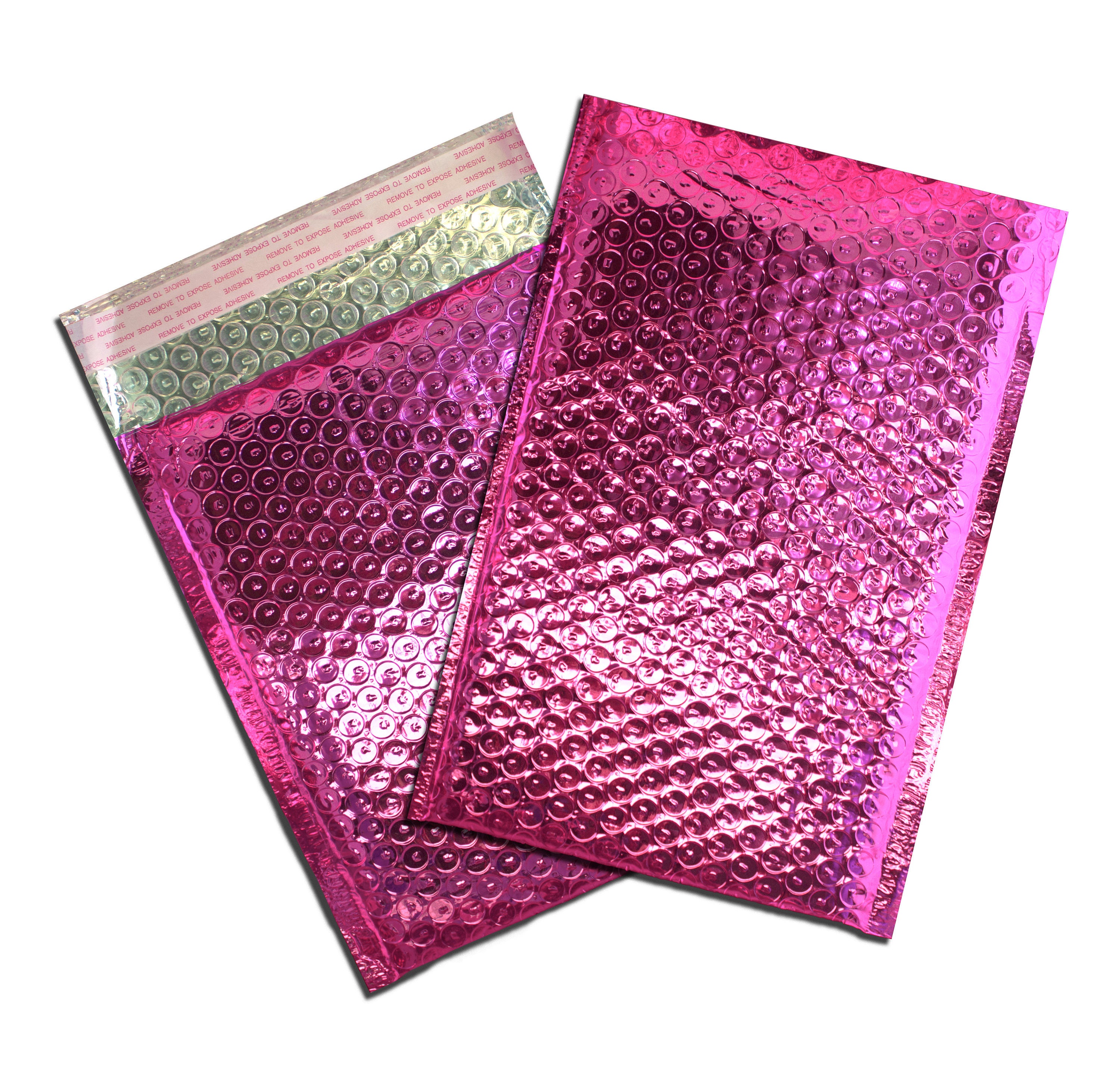 100 Pack 6x10 Pink METALLIC BUBBLE MAILER Sobres de envío Etsy
