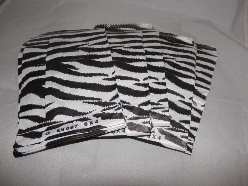 100 Zebra Print Merchandise Bags Paper Bags Gift Bags favor Etsy