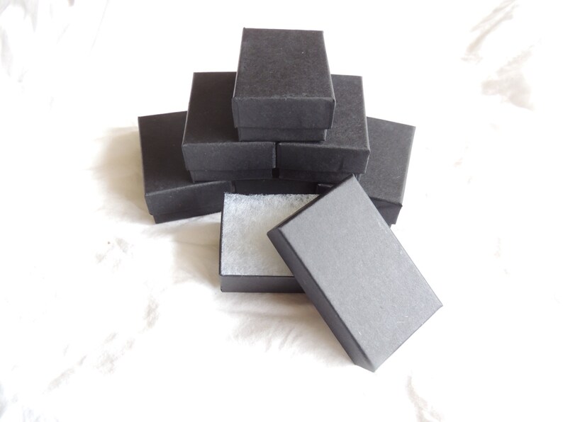 100 Black Matte Cotton filled Presentation Jewelry Gift Boxes Etsy