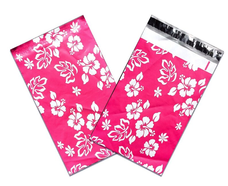 20pack 6 X 10 Pink Hawaiian FLAT POLY MAILERS Etsy