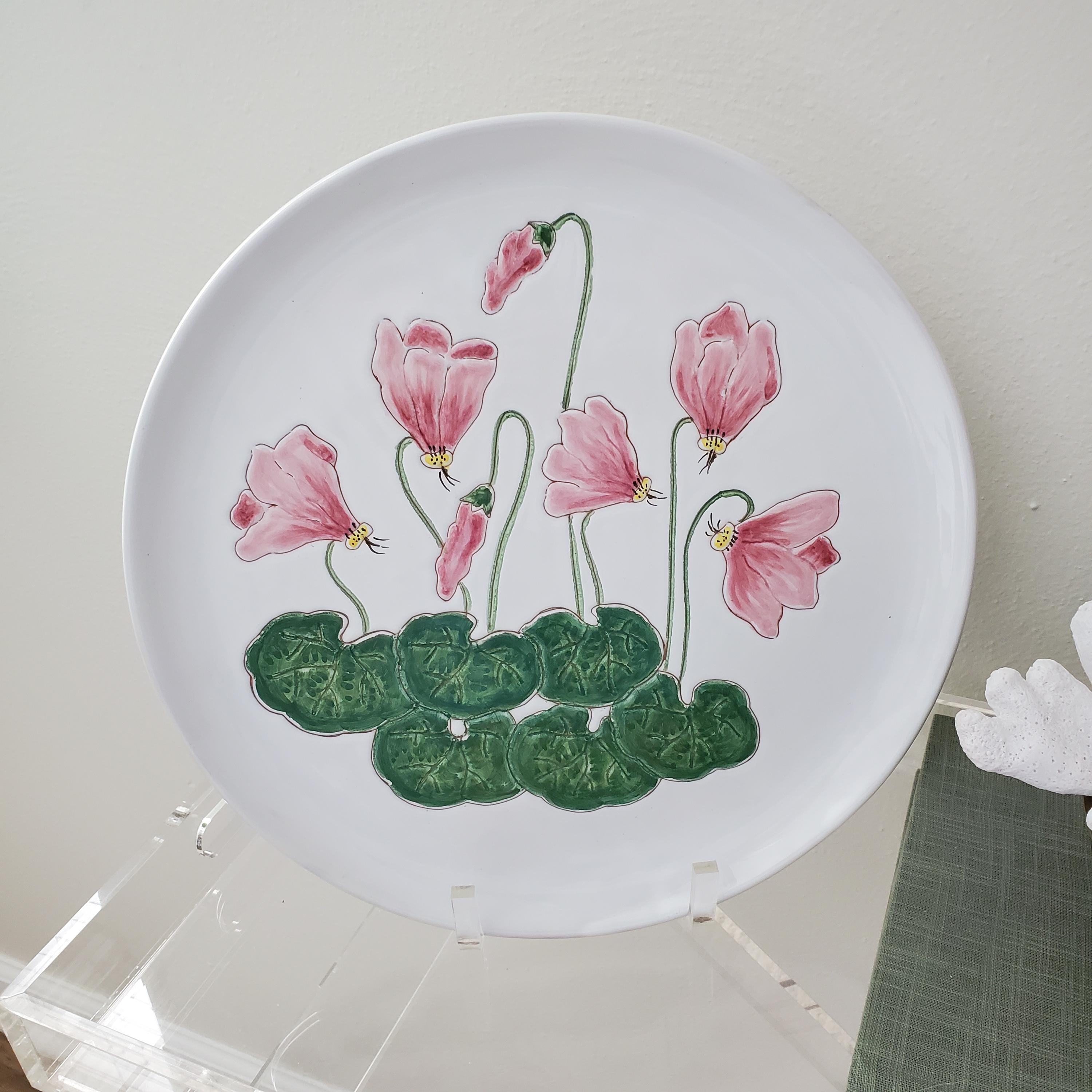 Cyclamen Plate - Etsy