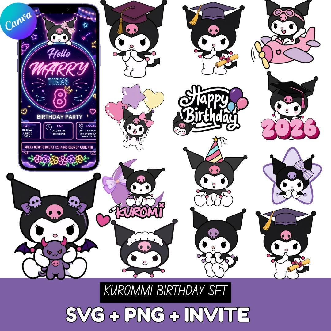 Kuromie Birthday Invitation Digital - Etsy