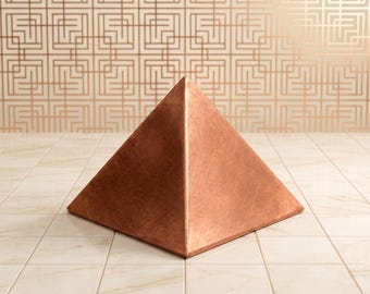 Pure Copper Pyramid | Handmade Sacred Geometry Meditation Decor