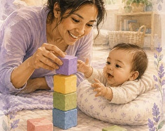 Guide d'activités pour renforcer le lien avec bébé (3-6 mois) | Créer du lien par le jeu (PDF imprimable)