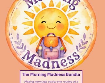 Ensemble de routines matinales pour tout-petits, matins calmes à la maternelle, documents imprimables pour une parentalité positive (PDF)