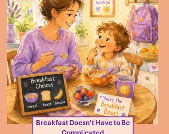 Guide pour une routine de petit-déjeuner adaptée aux tout-petits, Aide pour les enfants difficiles à table le matin, Parentalité positive (Ressource imprimable)