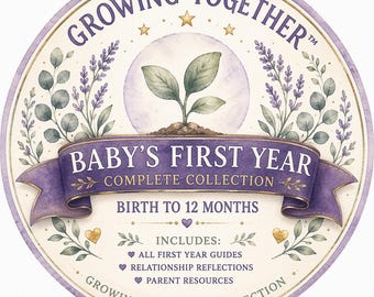 Pack Développement Bébé Première Année | Guide des Nouveaux Parents | Étapes du Développement Bébé 0-12 Mois | Cahier d'Exercices pour les Parents | Développement du Nourrisson (PDF)
