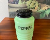 Jadeite Jeanette Concentric Rings Pepper Shaker