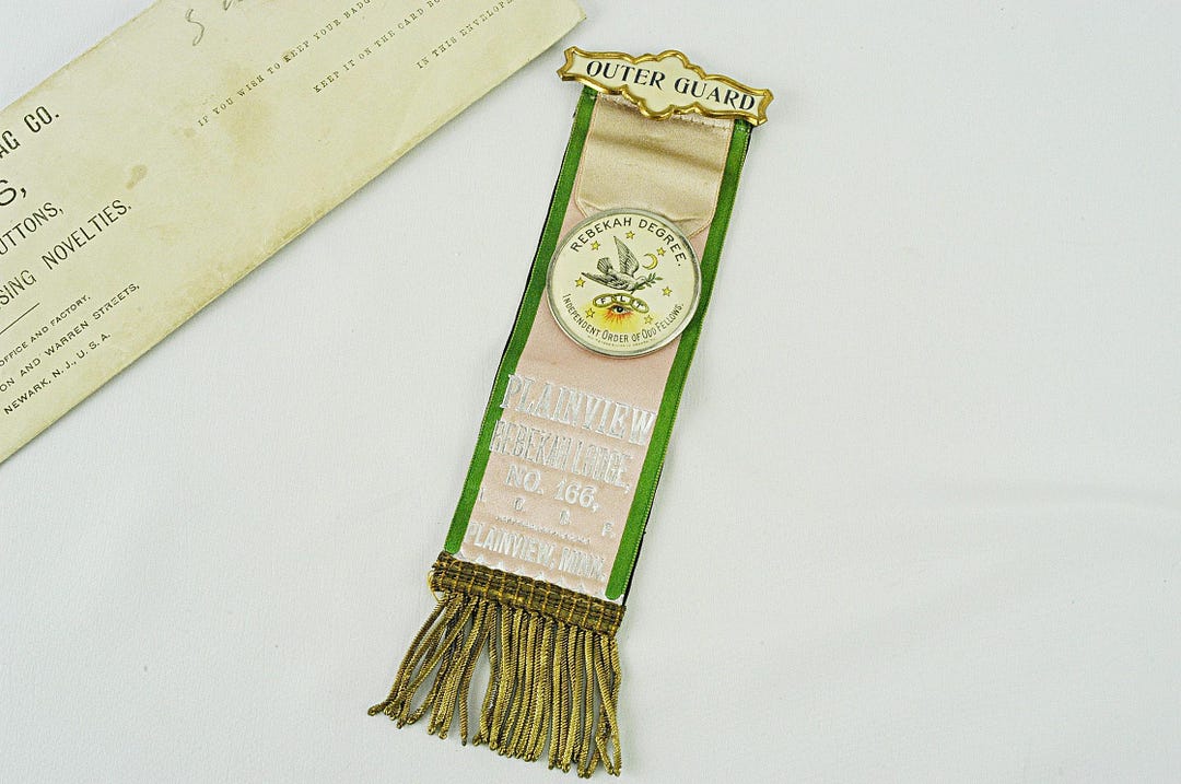 Ioh Ribbin Antique IOOF Outer Guard Ribbon: Rebekah Degree, Plainview MN - Etsy
