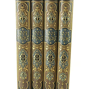 1001 Nacht - Antique Book Set of 4 Volumes Printed 1899 - Arabian Nights in German