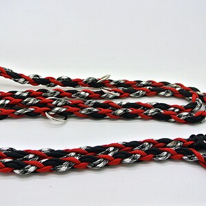 Paracord Multipurpose/Adjustable Small Dog Leash-Ghost Red