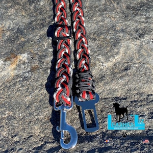 Adjustable Seat Belt for Dogs-Ghost Red