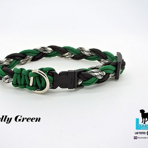 Regolabile Paracord Cane Collarpiccolo Piccolo Fantasma Kelly Verde