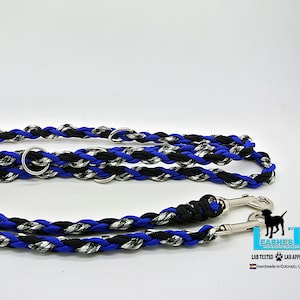 Paracord Multipurpose/Adjustable Small Dog Leash-Ghost Blue