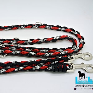 Paracord Multipurpose/Adjustable Dog Leash-Ghost Red