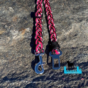 Adjustable Seat Belt for Dogs-Ghost Neon Pink