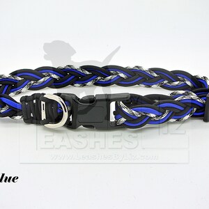 Einstellbare Paracord Hundehalsband Med/Lg Ghost Blue
