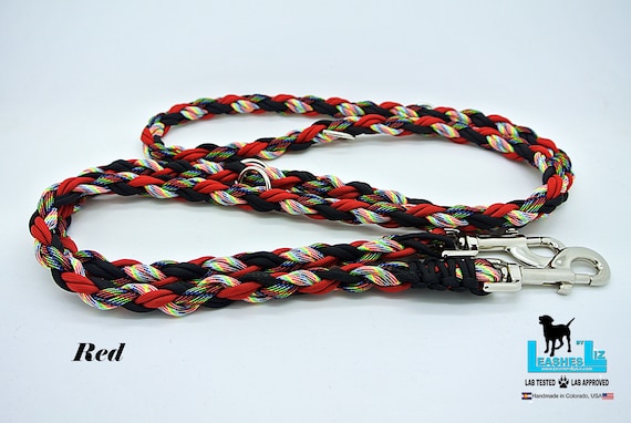 Paracord Multipurpose/Adjustable Dog Leash-Cosmic Red